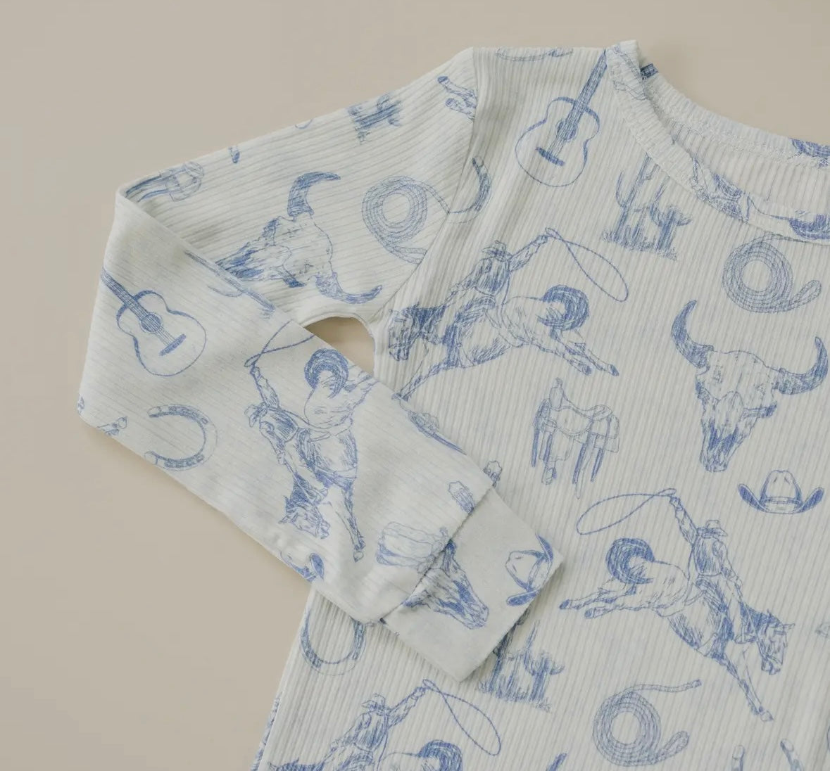 Ribbed Western Bamboo Pajamas