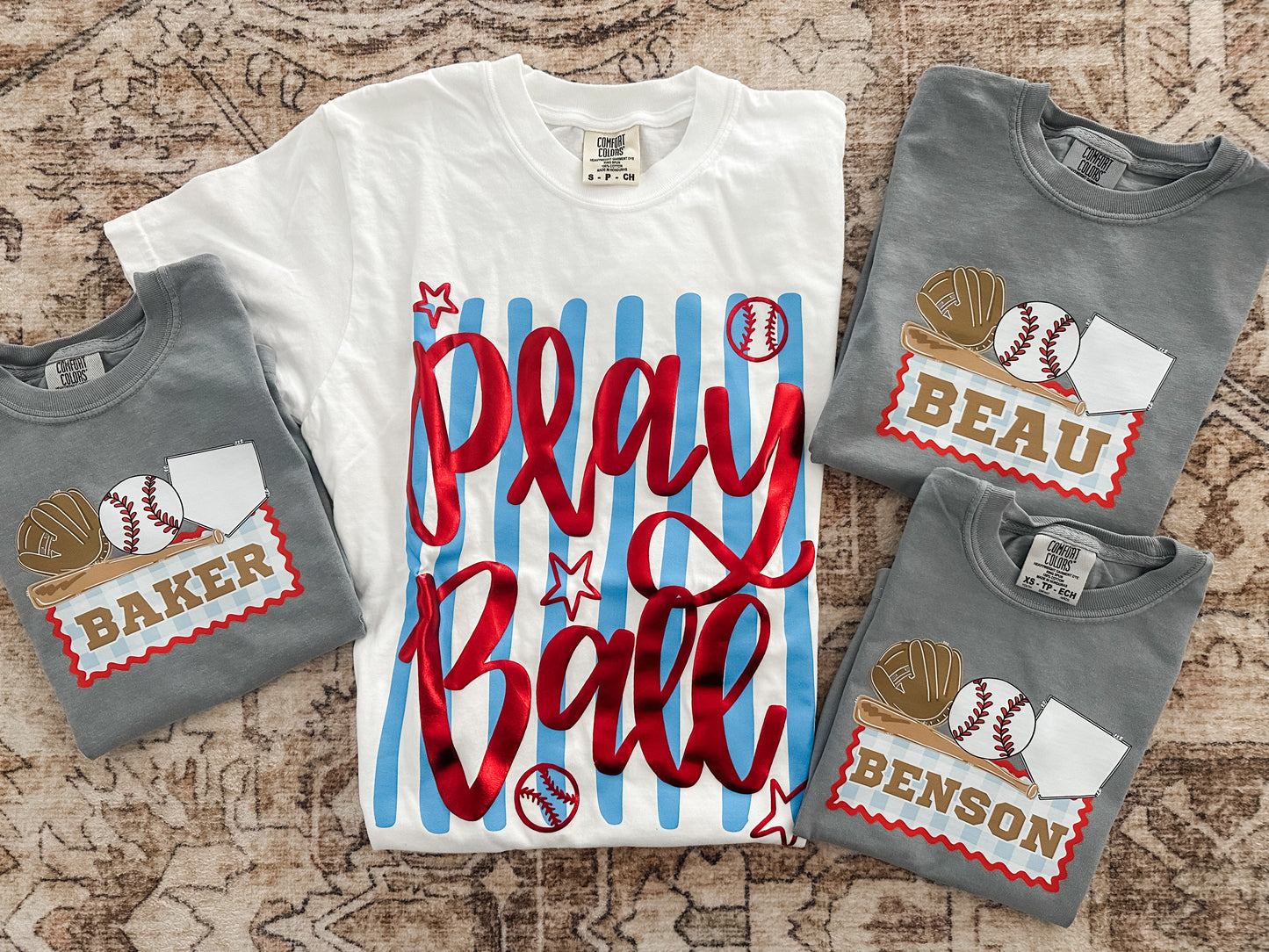 PLAY BALL puff short sleeve tee
