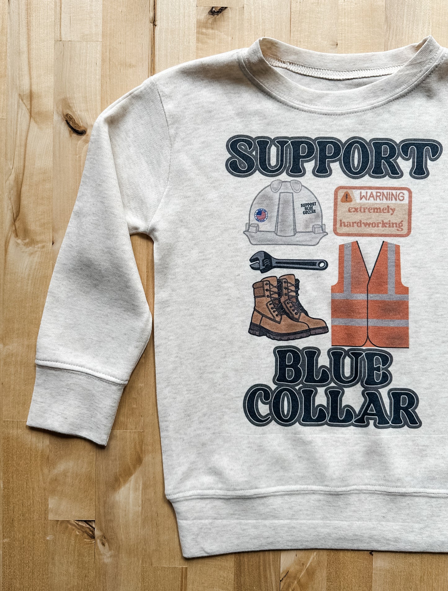 Support Blue Collar Pullover