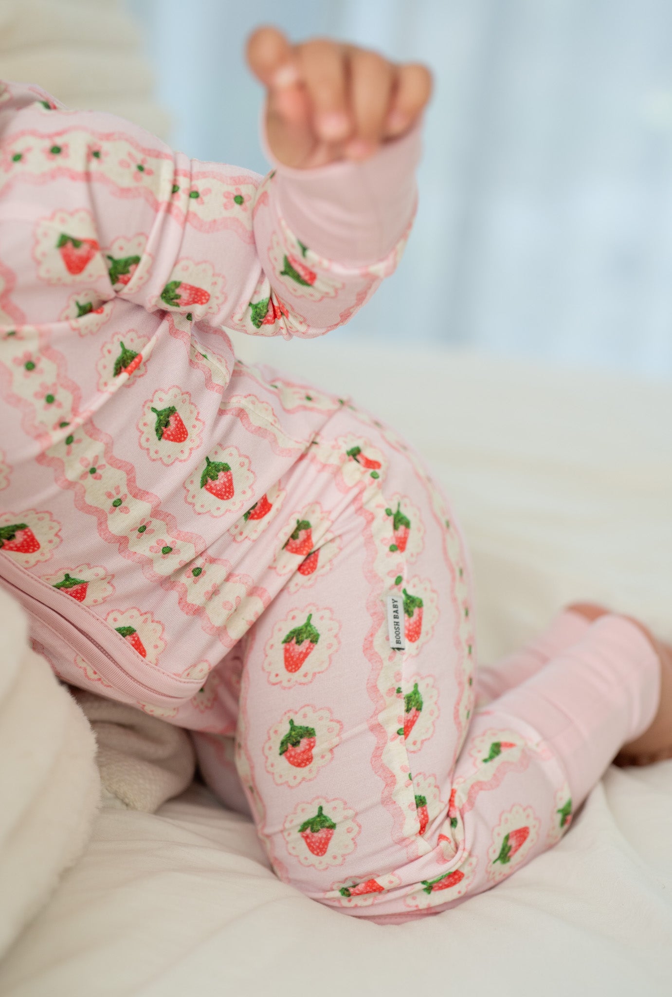 Strawberry Stripe Bamboo Zippy