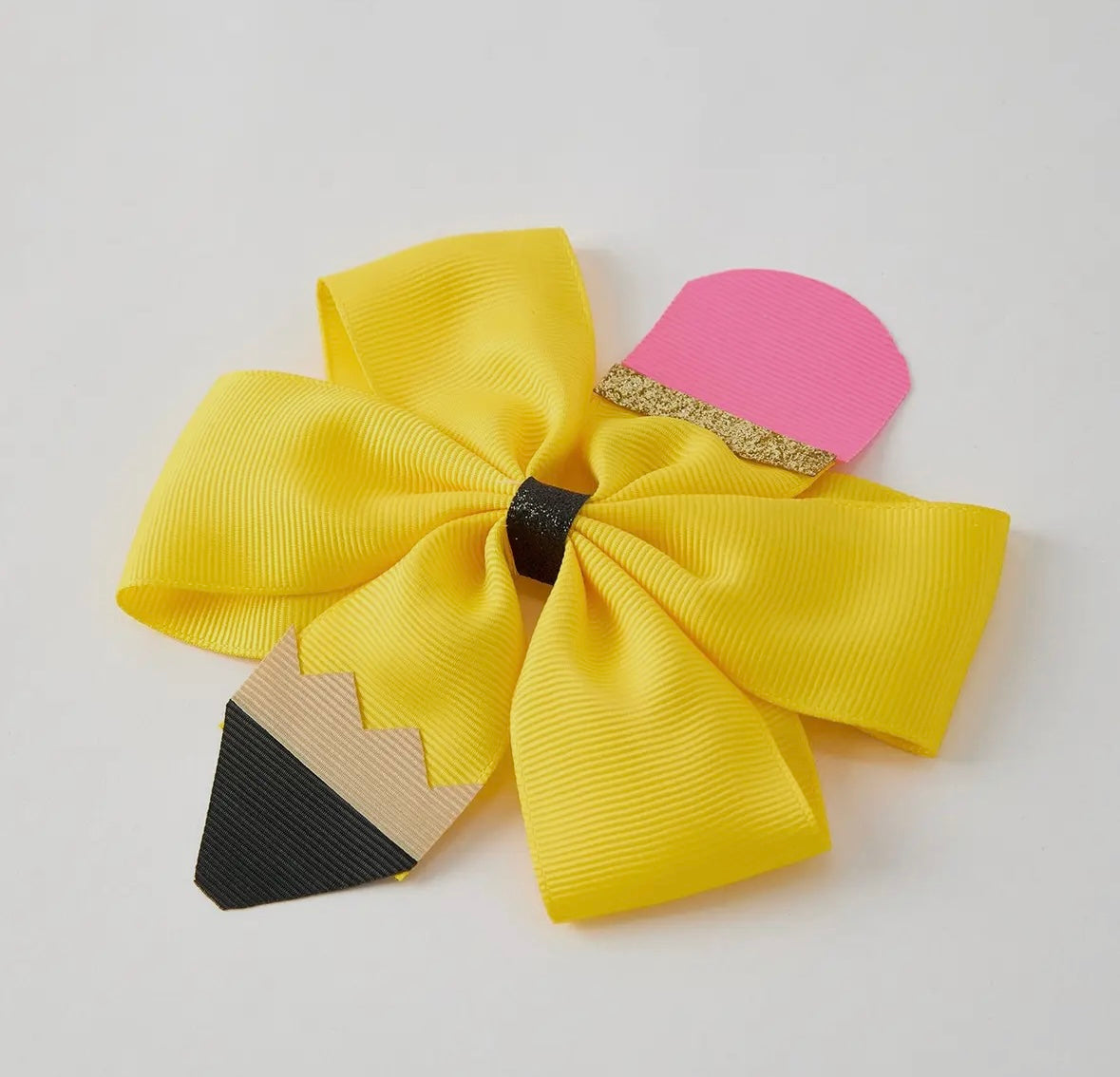 Pencil Alligator Clip Hair Bow
