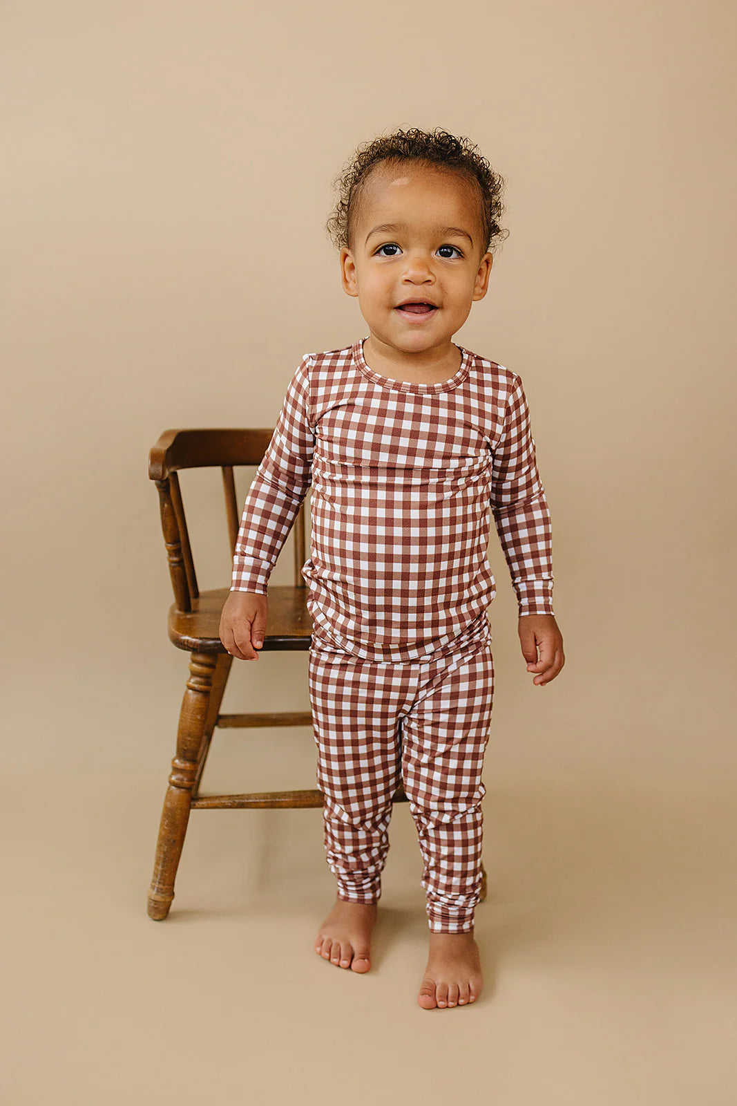 Cocoa Gingham Bamboo