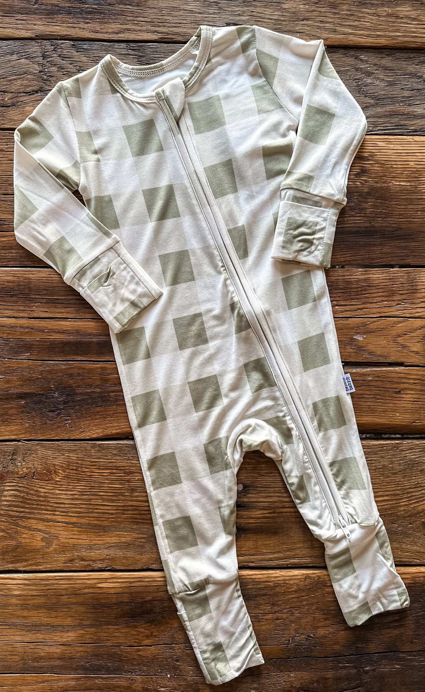 Green Gingham Bamboo