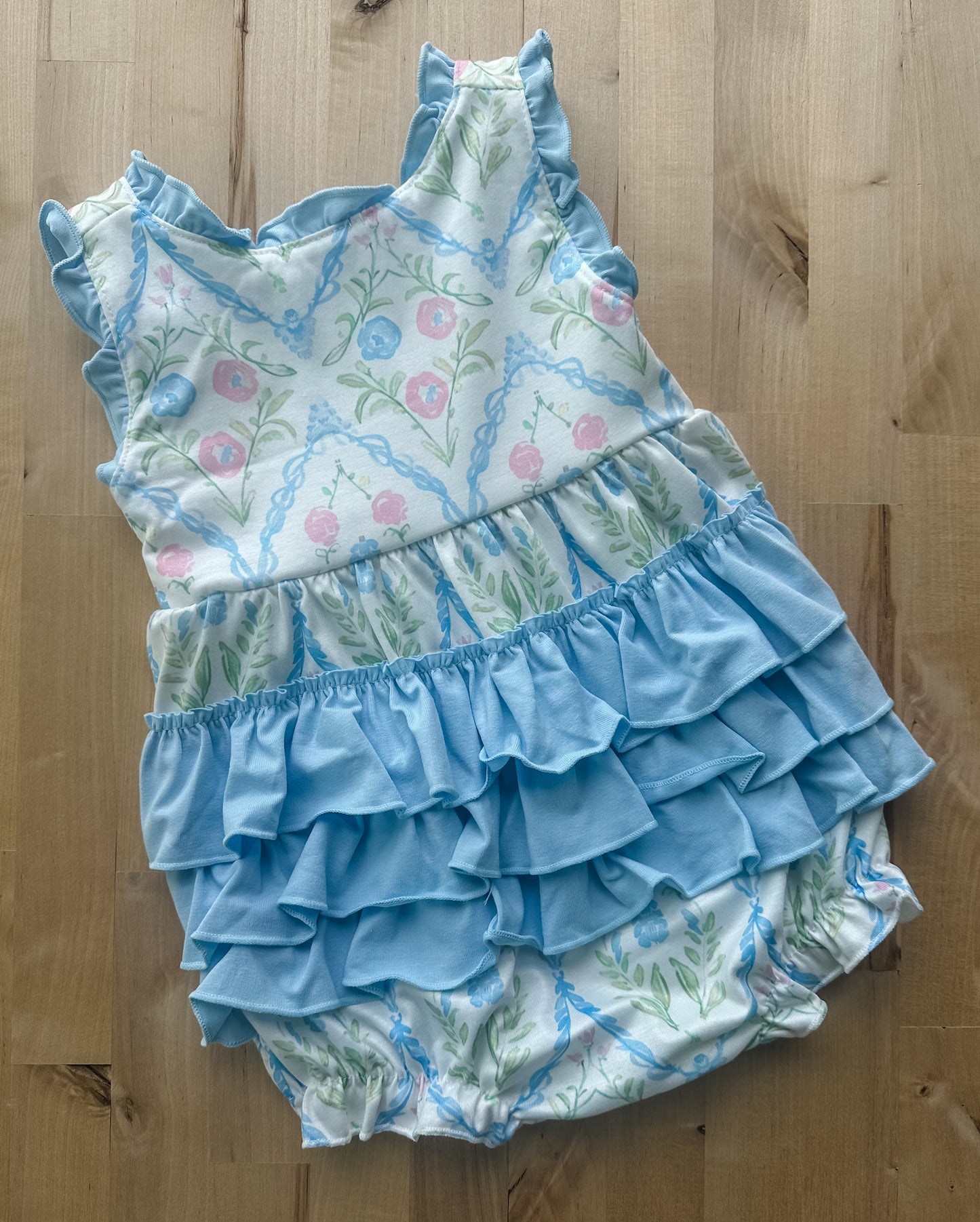 Ruffle Floral Blooms Romper