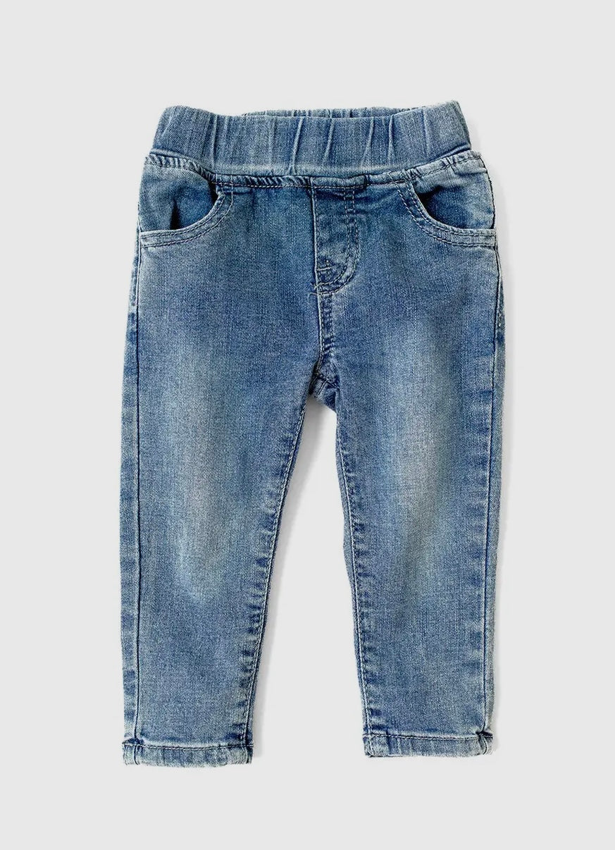 Light Wash Pull-On Denim