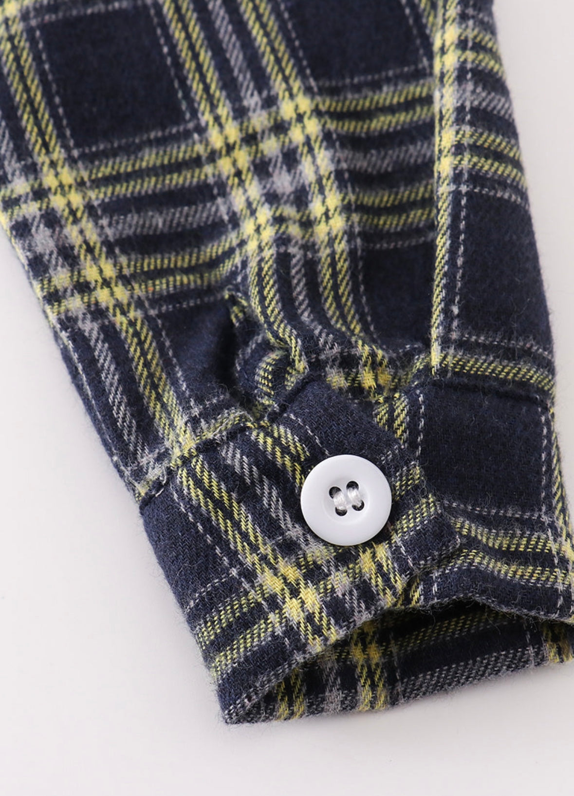 Navy Plaid Button Down Shirt