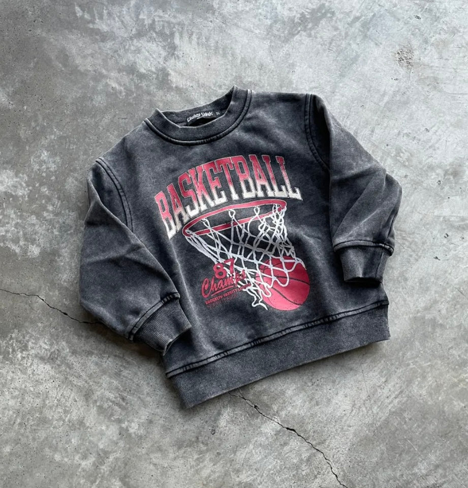 Vintage Inspired Basketball Crewneck