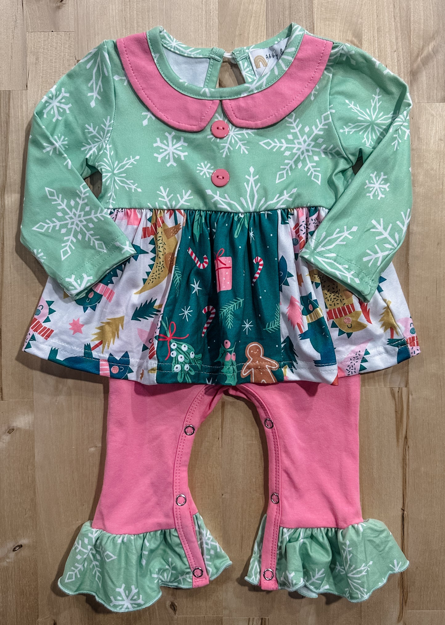 Dino Collared Romper