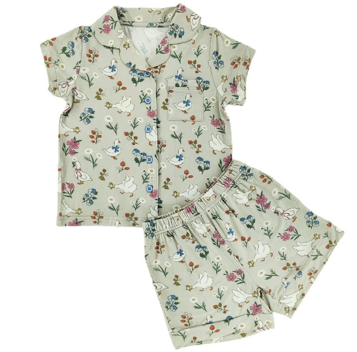 Garden Goose Button Up Set