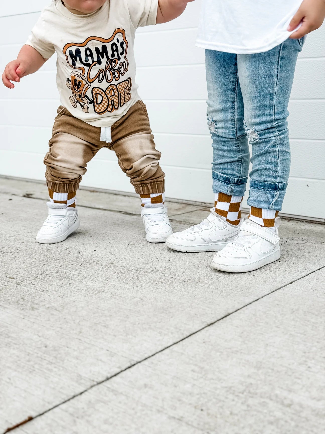 Camel Checkered Socks