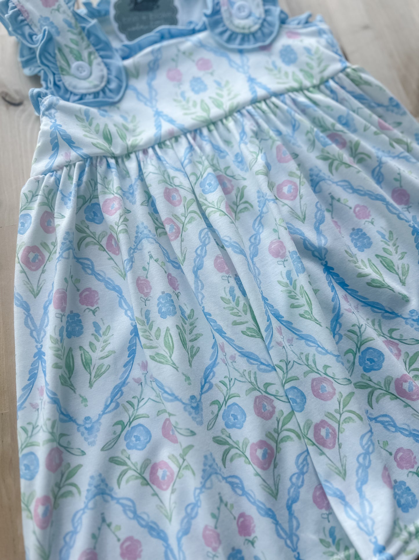 Ruffle Floral Blooms Dress