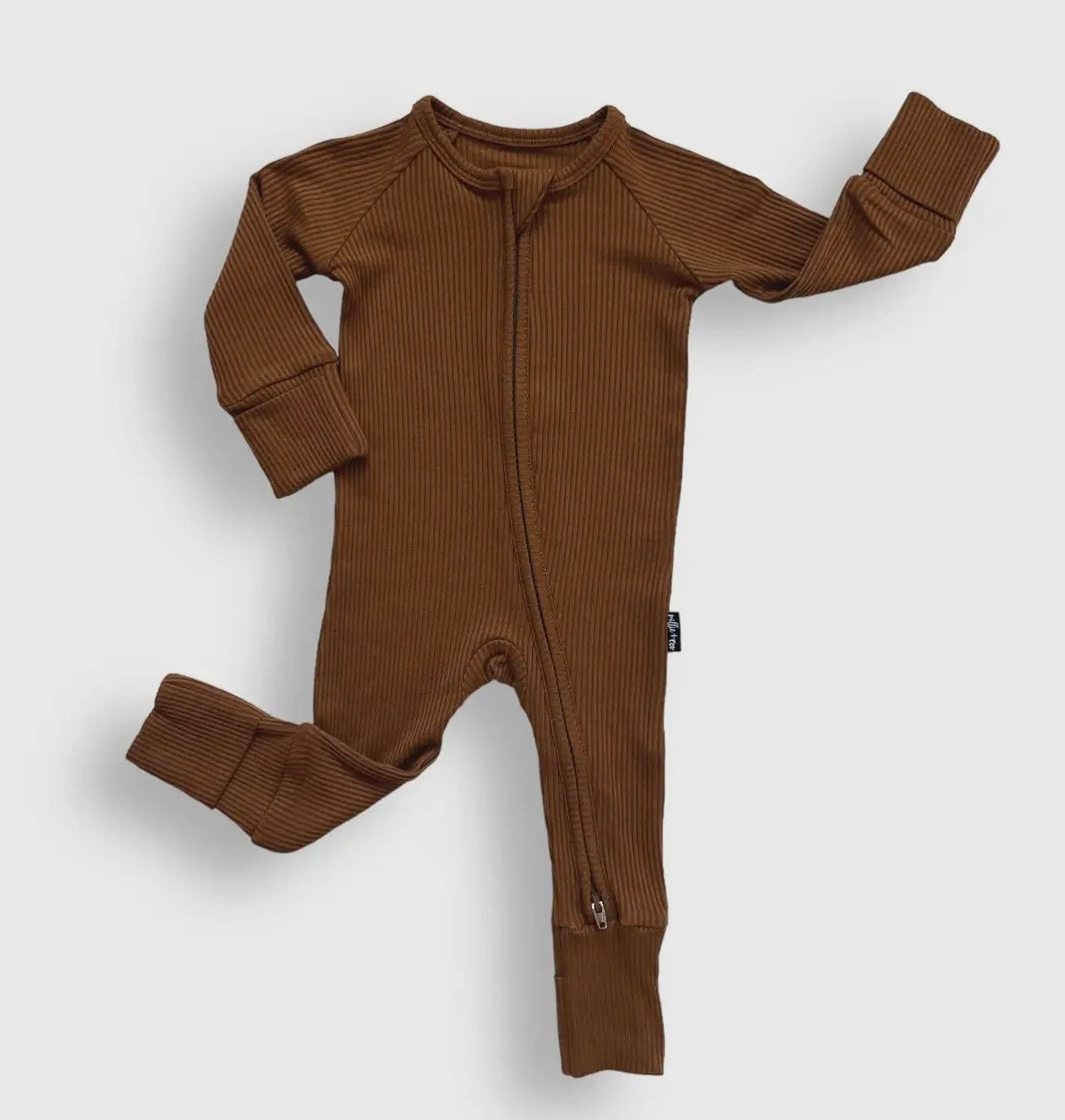 Bark Bamboo Ribbed Zippy