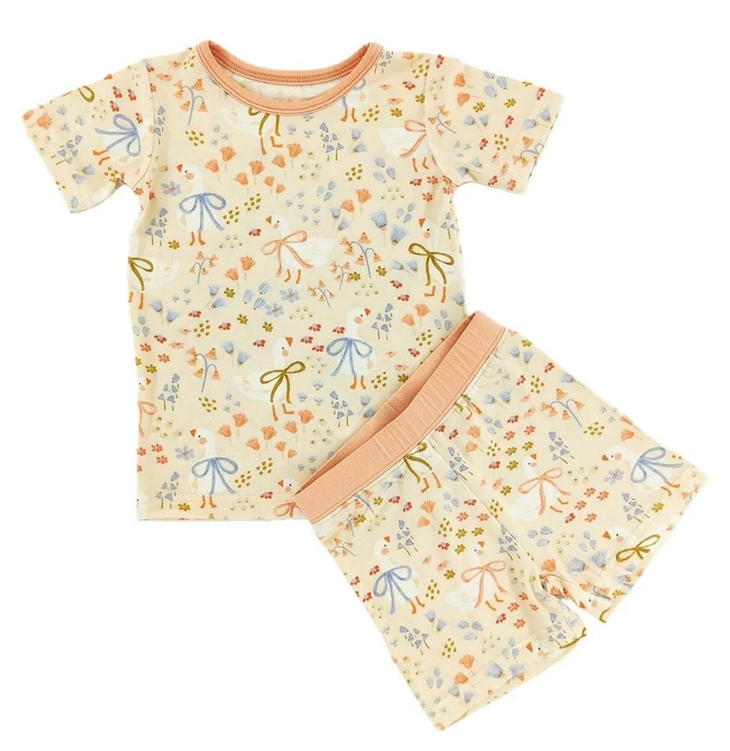 Ribbons + Goose Bamboo Short Set