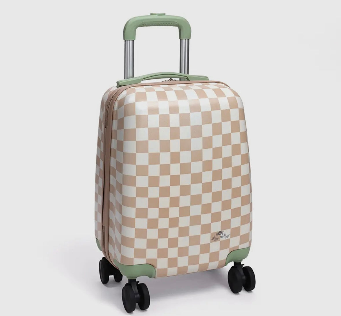 Checkerboard Rolling Suitcase