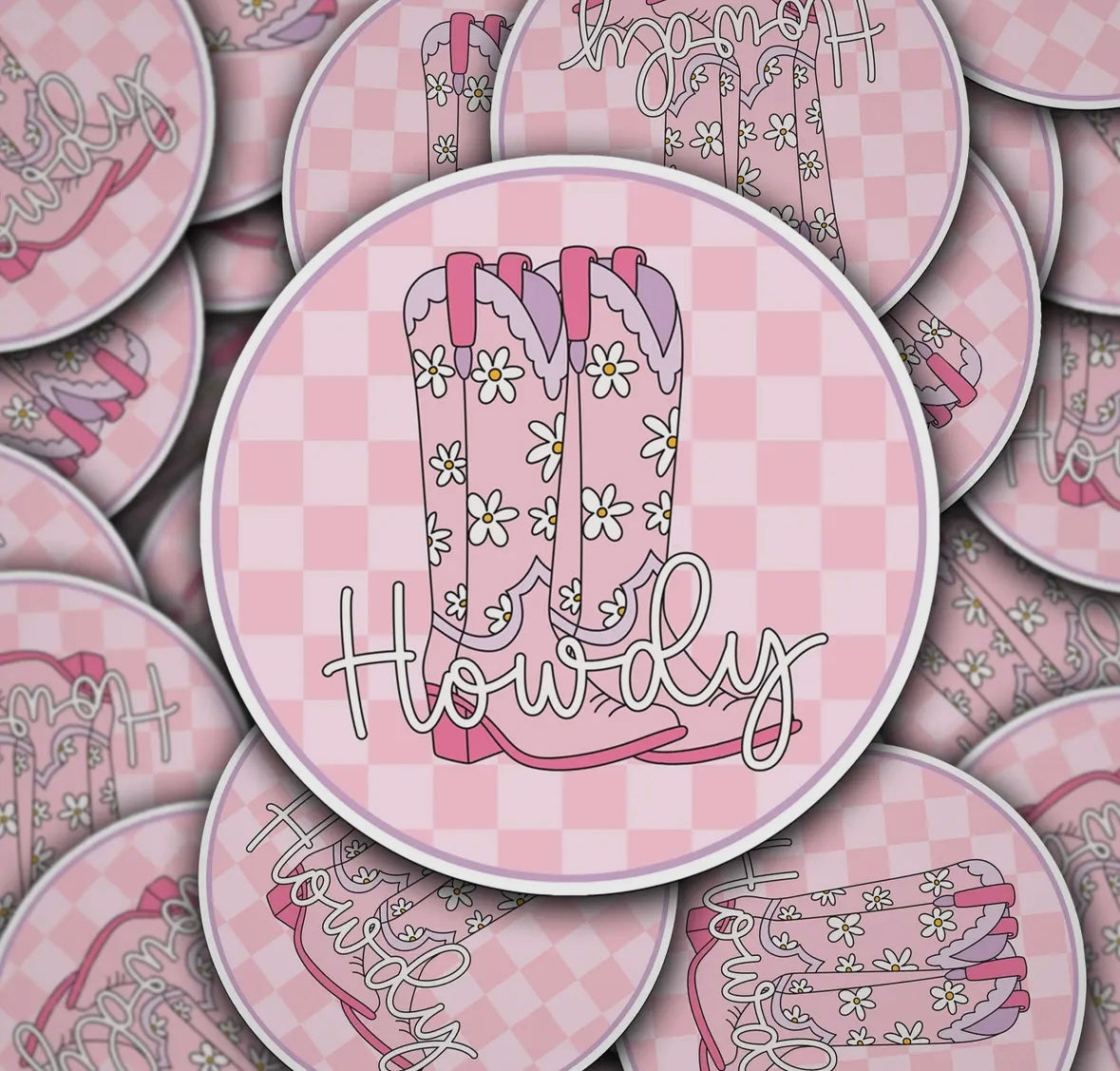 HOWDY cowgirl die cut decal