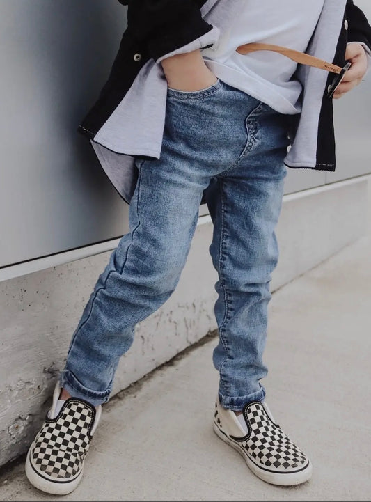 Light Wash Pull-On Denim
