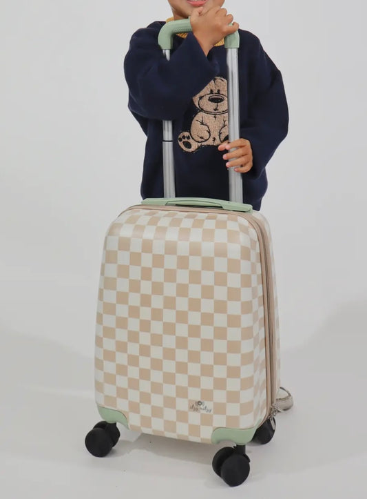 Checkerboard Rolling Suitcase