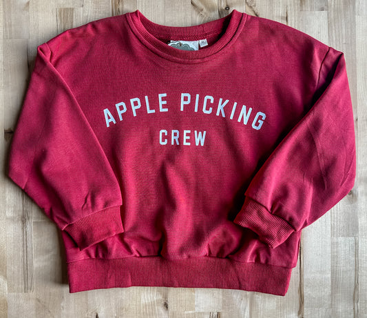 Apple Picking Crew Terry Pullover