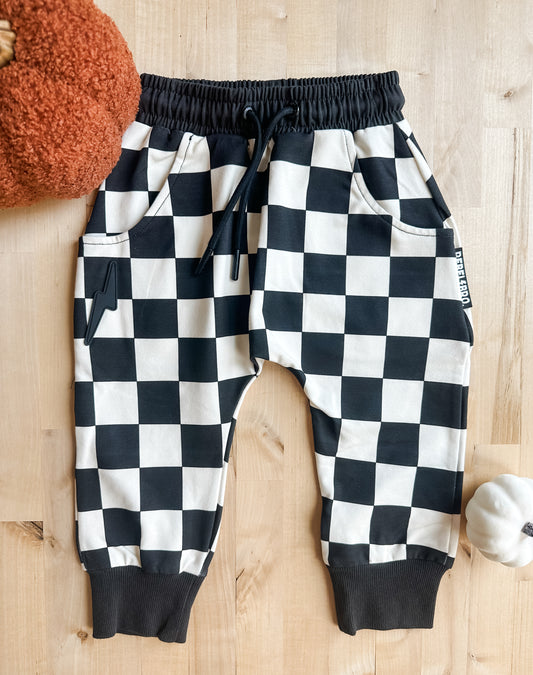 B+W Checkered Joggers