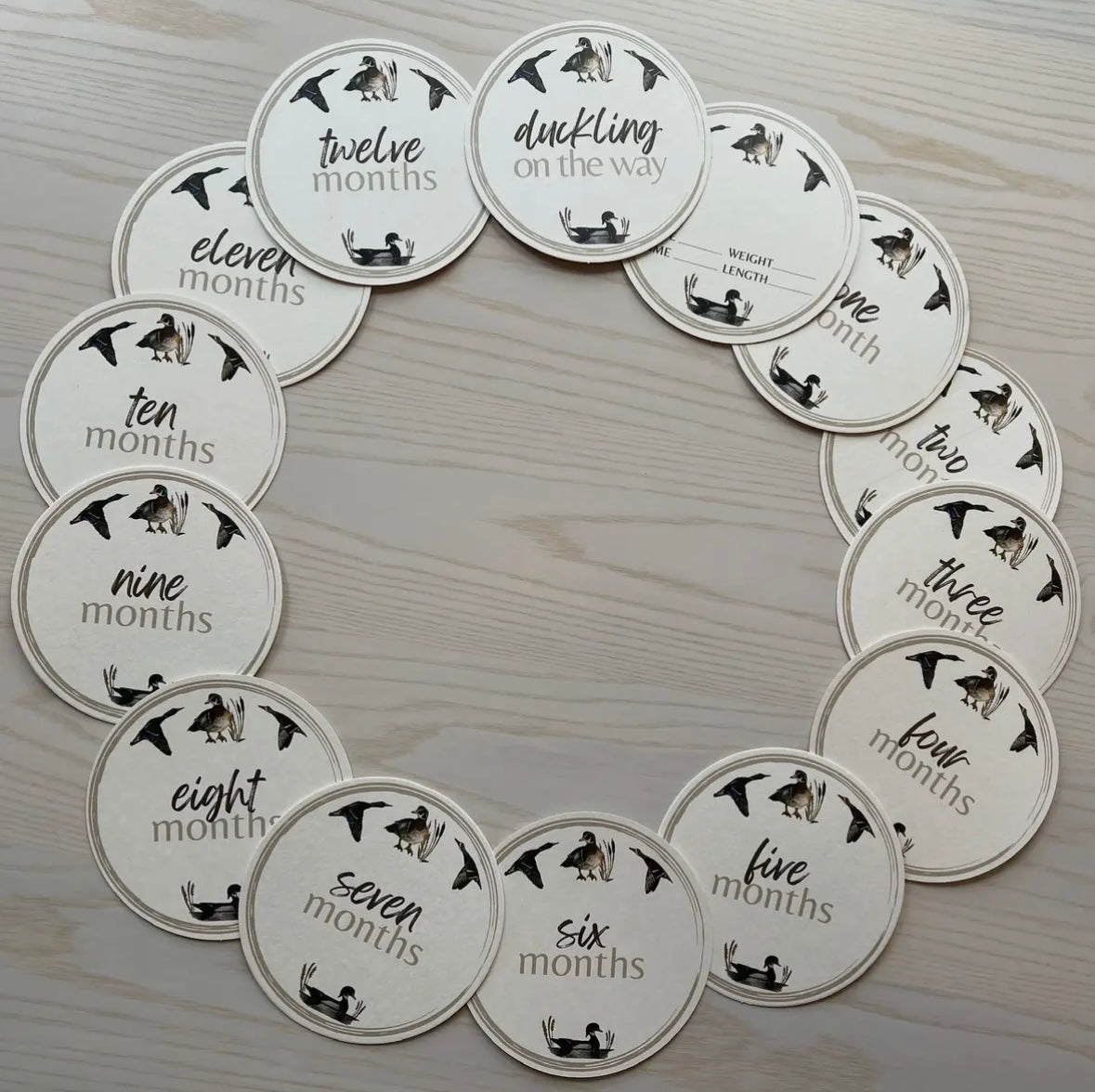 Little Duckling Milestone Cards