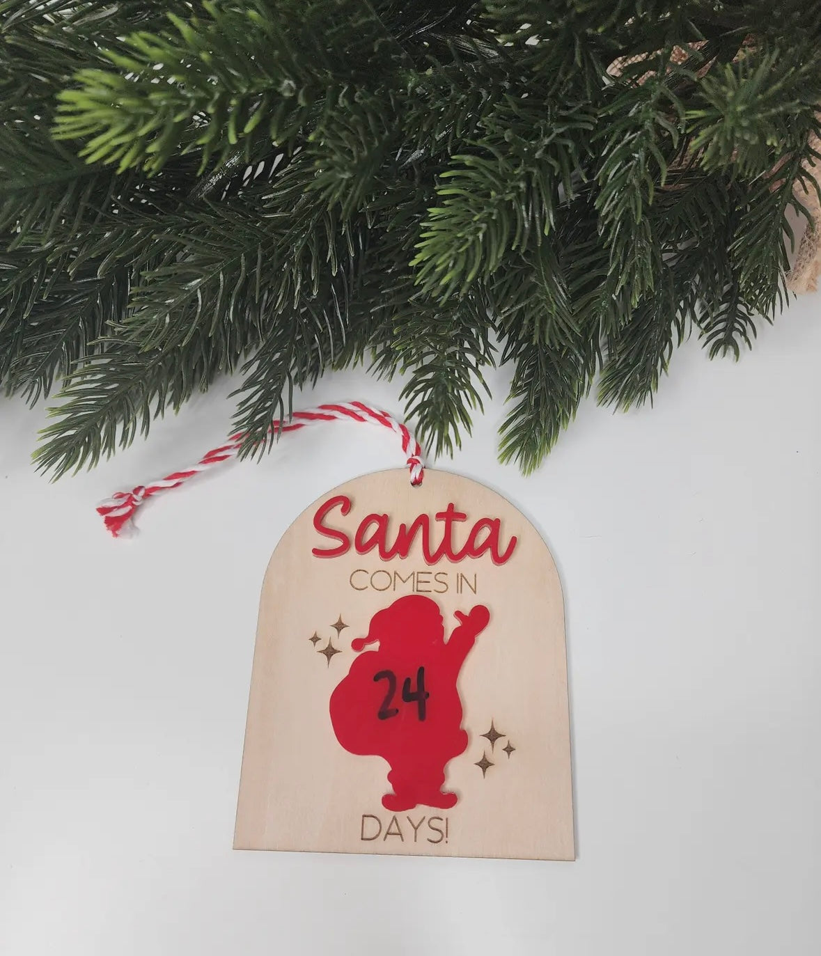 Santa Comes in Ornament