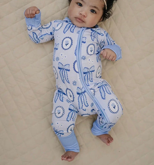 Blue Bow Bamboo Zippy