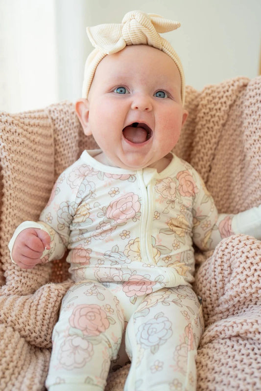 Pastel Floral Bamboo Zippy