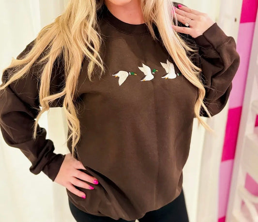 Embroidered Mallard Crewneck