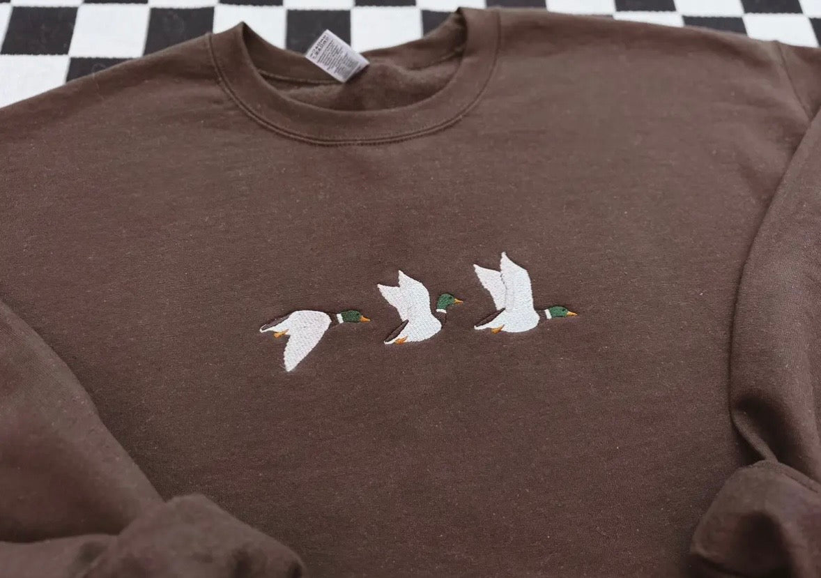 Embroidered Mallard Crewneck