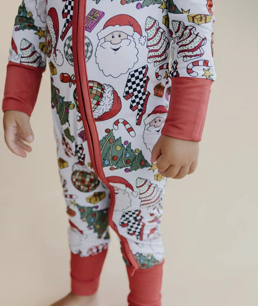 Retro Christmas Bamboo Zippy