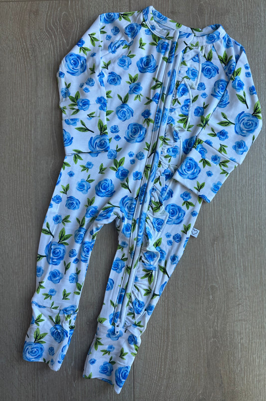 Blue Blooms Bamboo Zippy