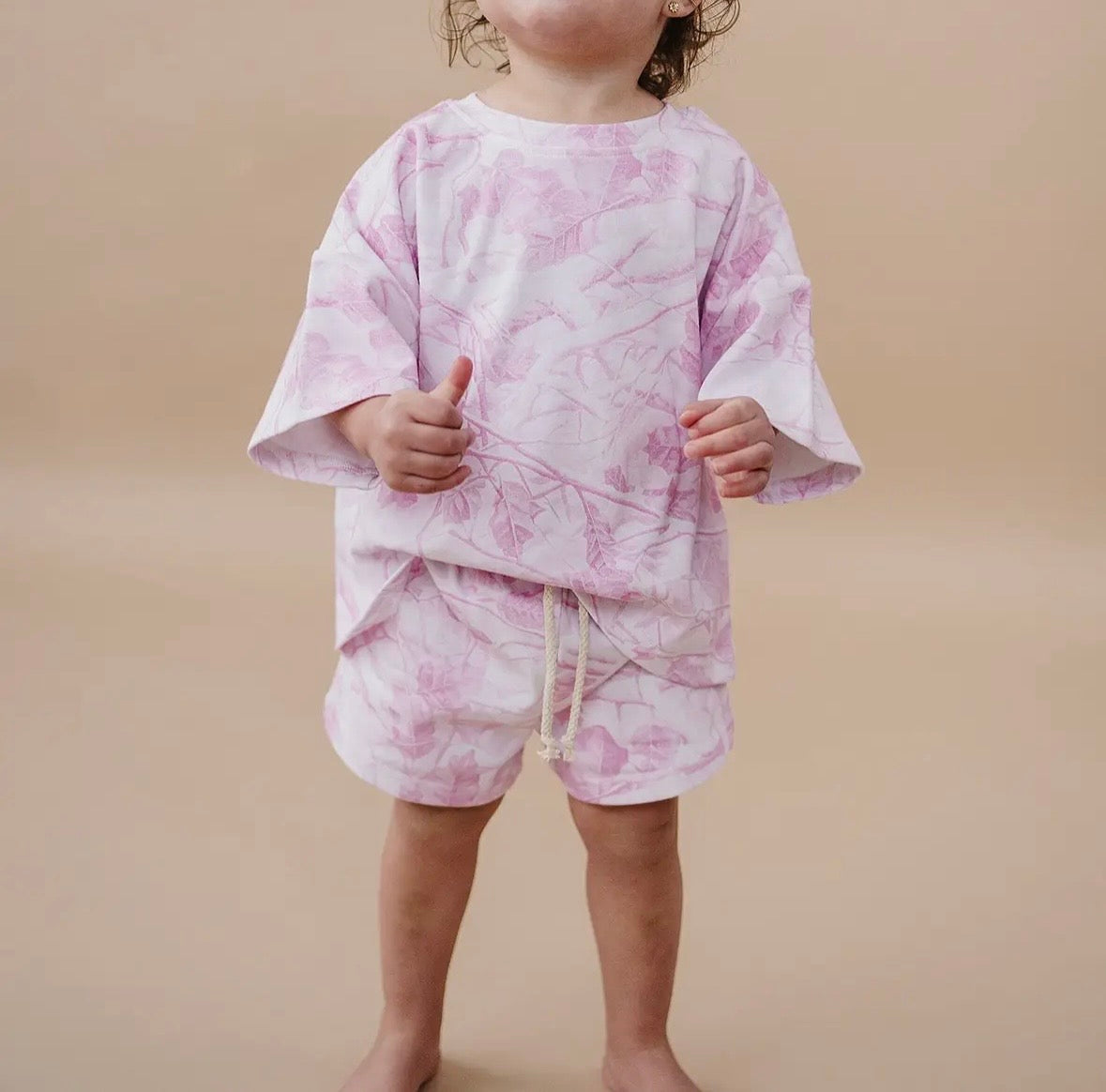 Pink Camo Slouchy Set