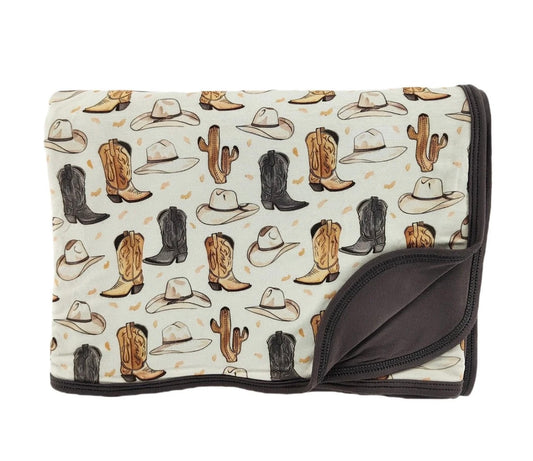 Cowboy Boot Bamboo Blanket