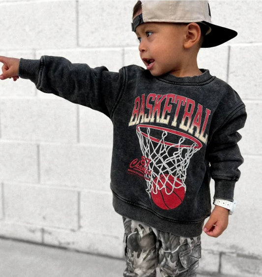 Vintage Inspired Basketball Crewneck