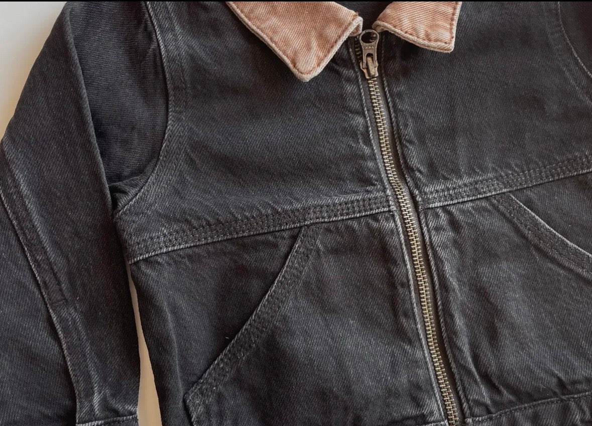 Black Vintage Utility Jacket