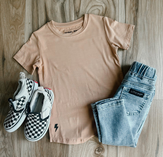Creamy Cognac Bamboo Tee
