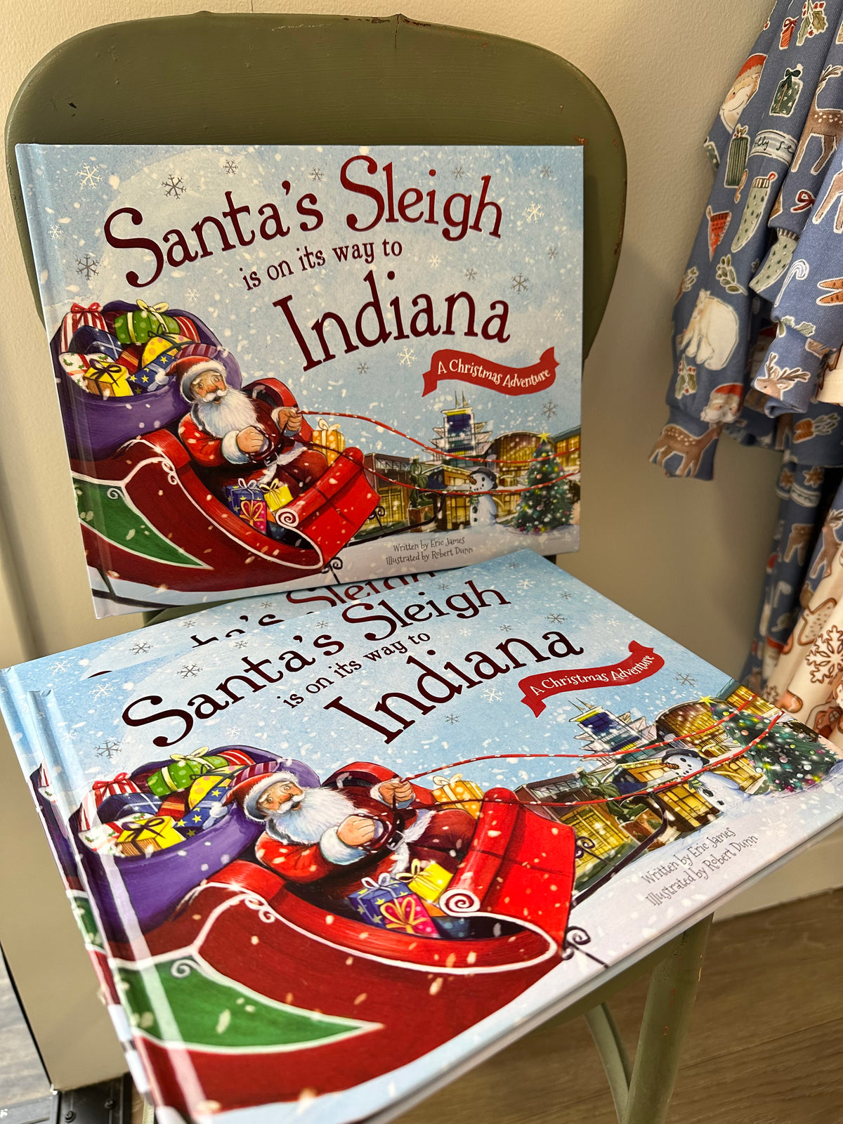Santa’s Sleigh in Indiana Hardback Book