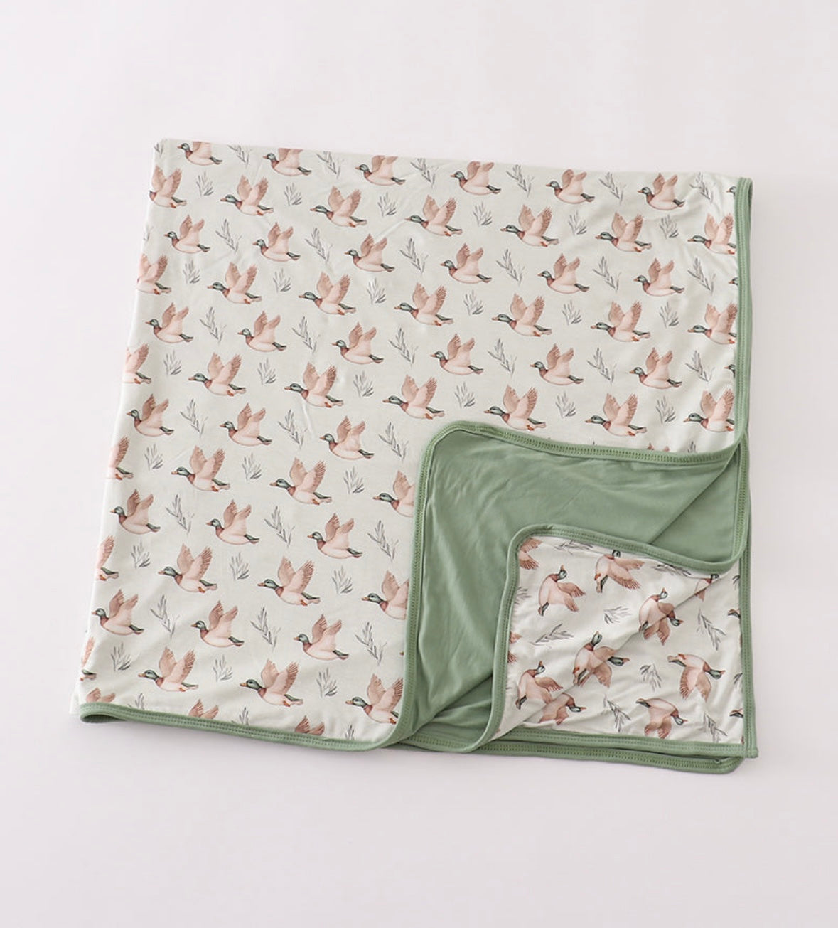Sage Mallard Bamboo Blanket