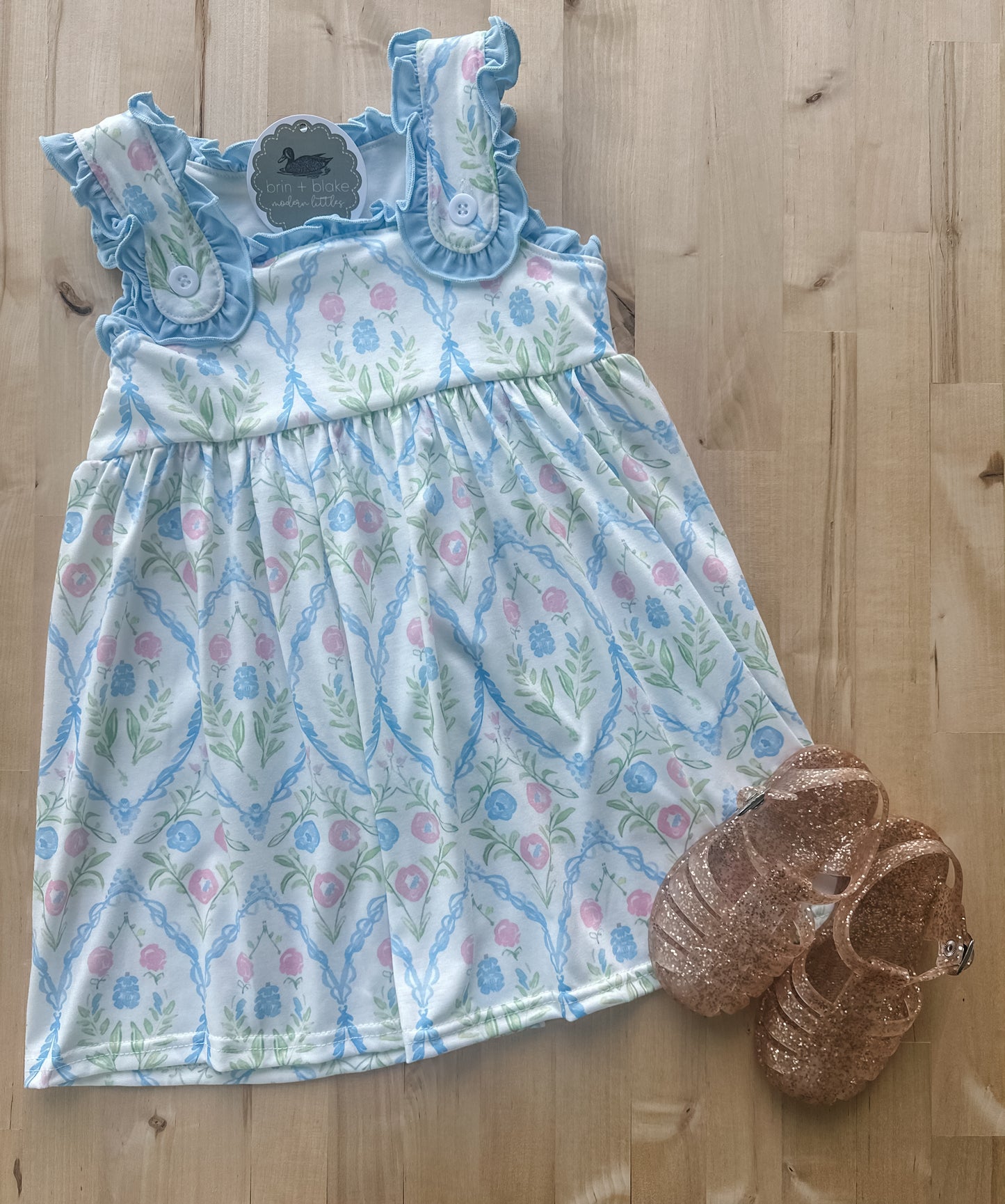 Ruffle Floral Blooms Dress