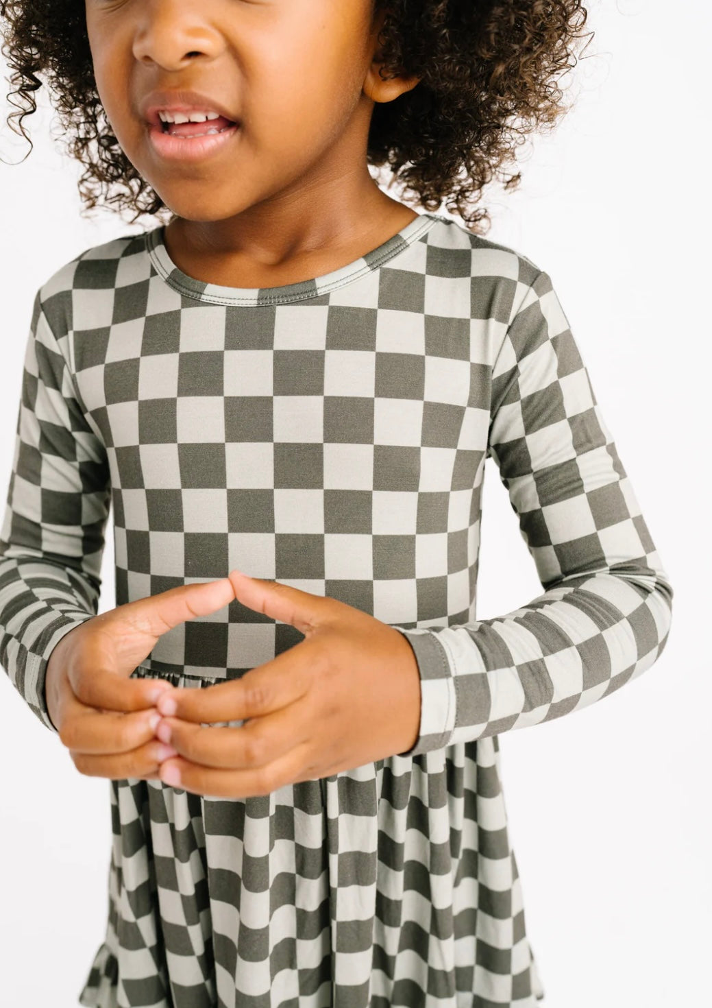 Pine Checkered Bamboo Dress