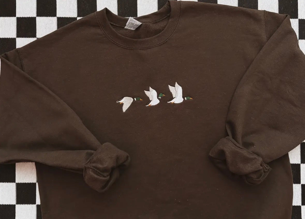 Embroidered Mallard Crewneck