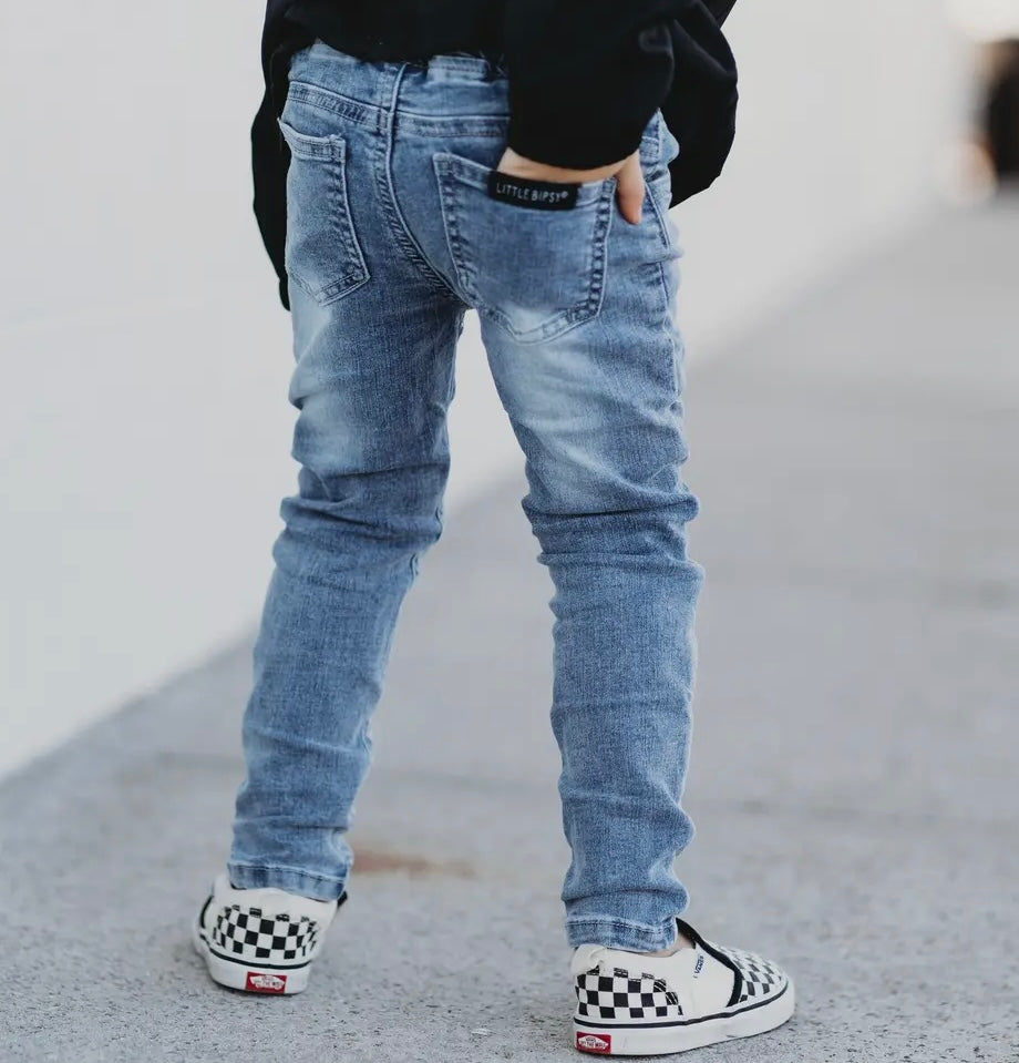 Light Wash Pull-On Denim
