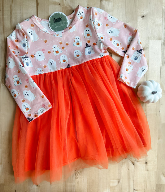 Peachy Ghost Tulle Dress