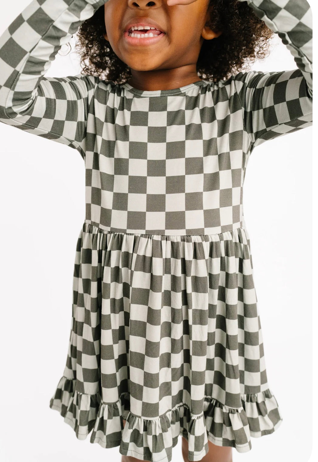 Pine Checkered Bamboo Dress