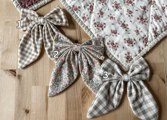 Spring Print Alligator Hair Clips
