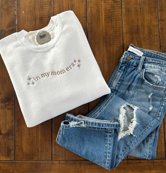 Embroidered In My Mom Era Crewneck