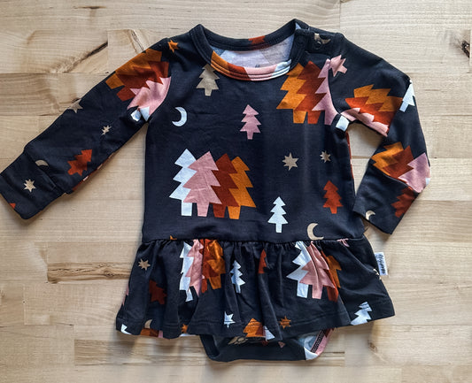 Charcoal Christmas Tree Peplum