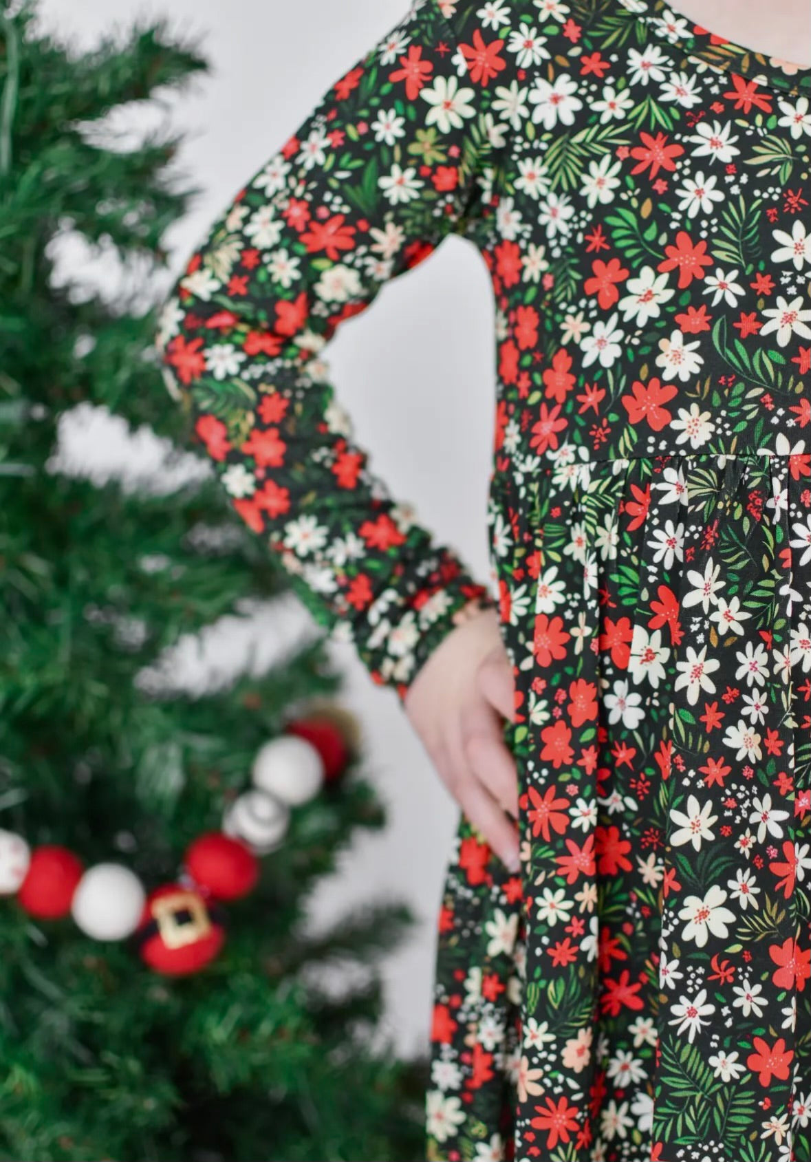 Holiday Floral Bamboo Dress