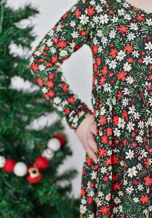 Holiday Floral Bamboo Dress
