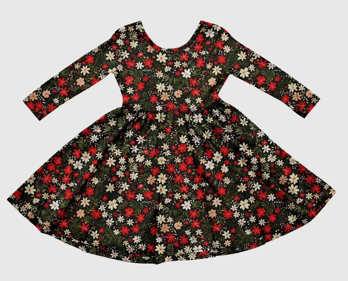 Holiday Floral Bamboo Dress